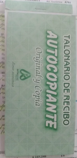 TALONARIO DE RECIBO AUTOCOPIANTE