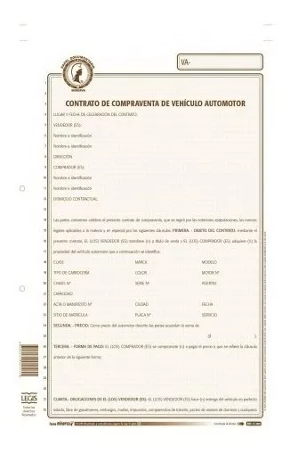 FORMATO COMPRAVENTA VEHICULO