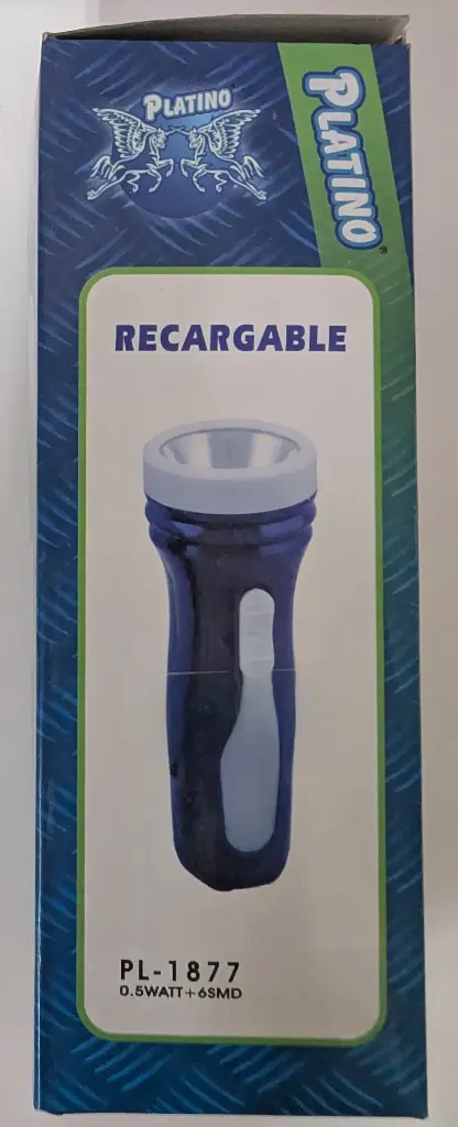 LINTERNA RECARGABLE PLATINO