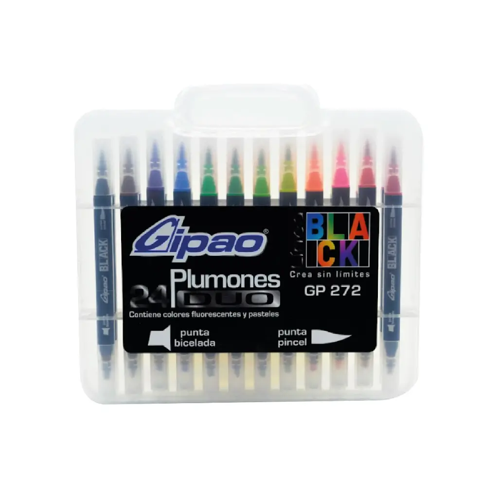 PLUMONES DUO BLACK GIPAO X24 GP272