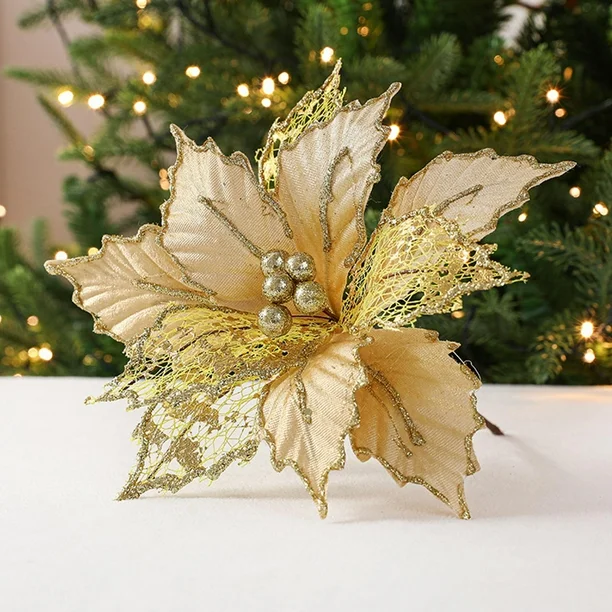 [NAVIDAD18] FLOR NAVIDEÑA MIRELLADA GM01-32N-23