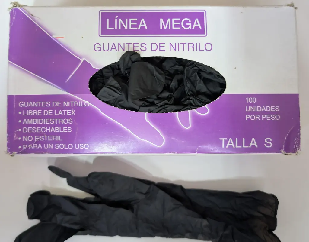 GUANTES DE NITRILO NEGRO 
