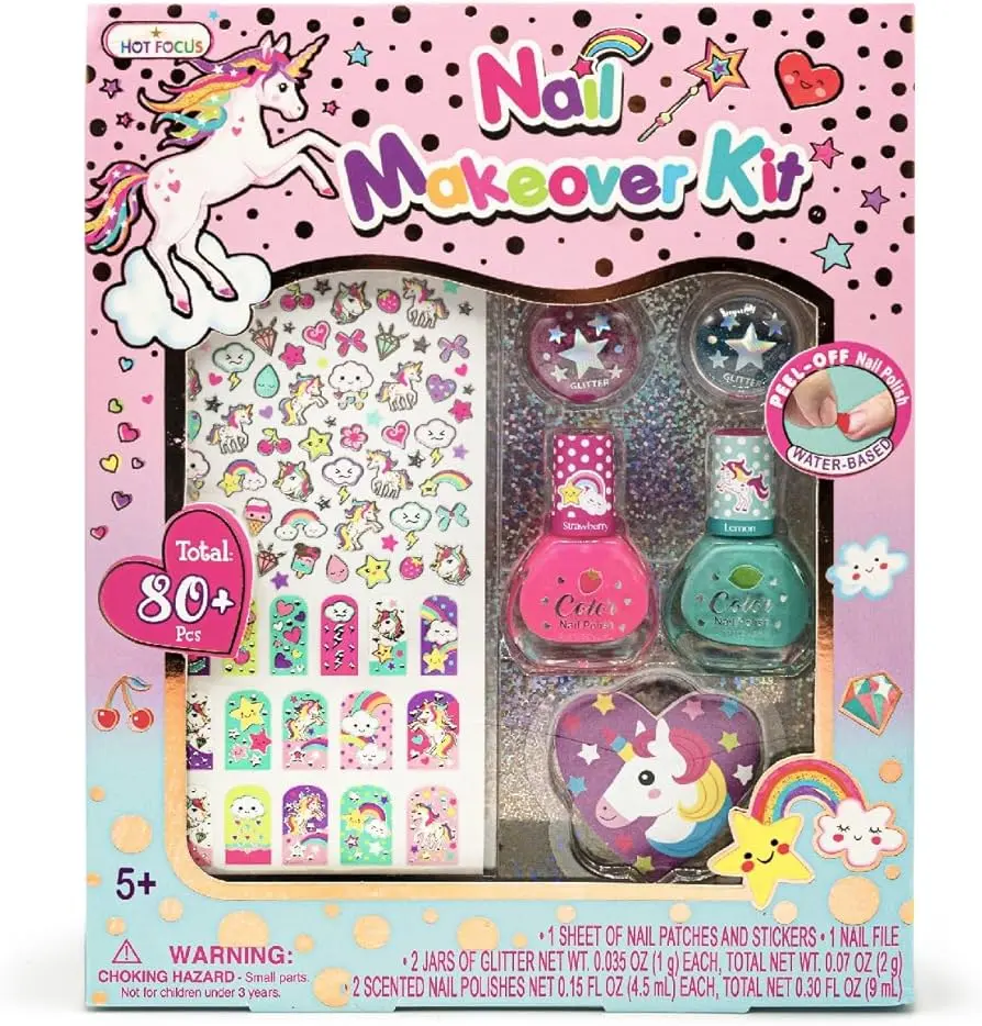 KIT CON UÑAS PARA NIÑAS X6 PIEZAS