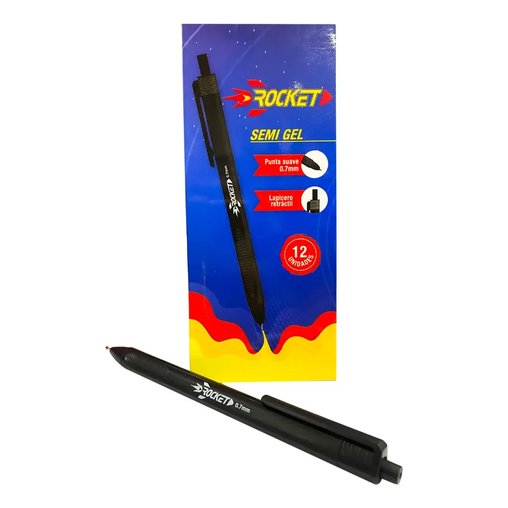 LAPICERO ROCKET SEMIGEL NEGRO