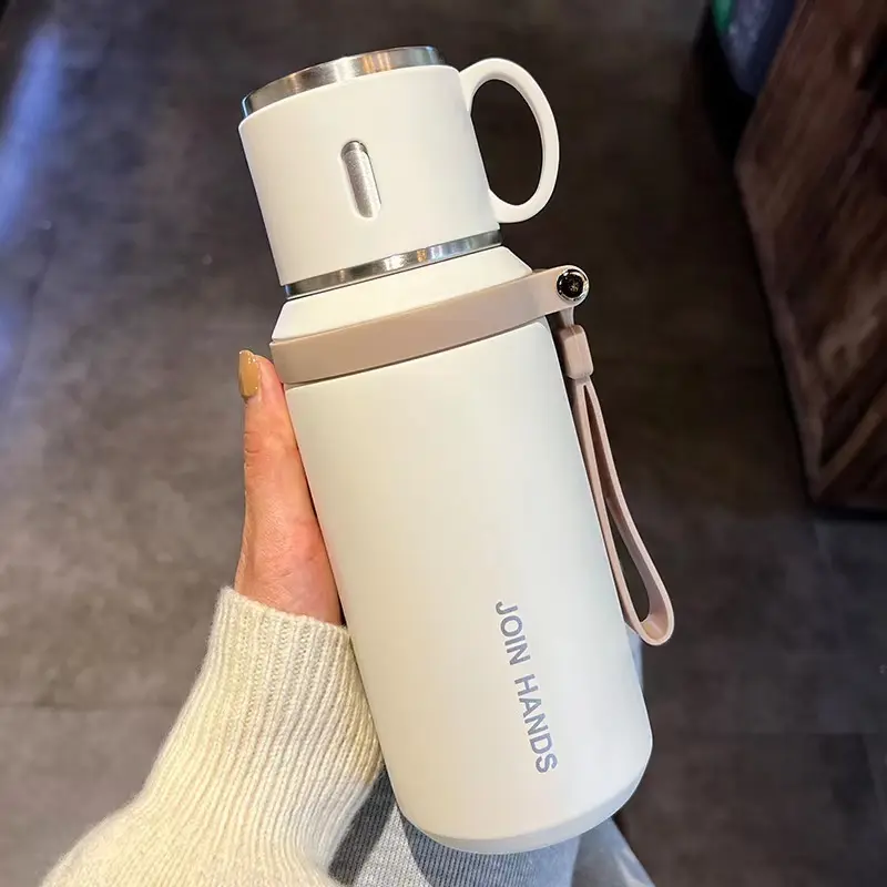 TERMO PARA BEBIDAS FRIAS Y CALIENTES CON POCILLO PREMIUM