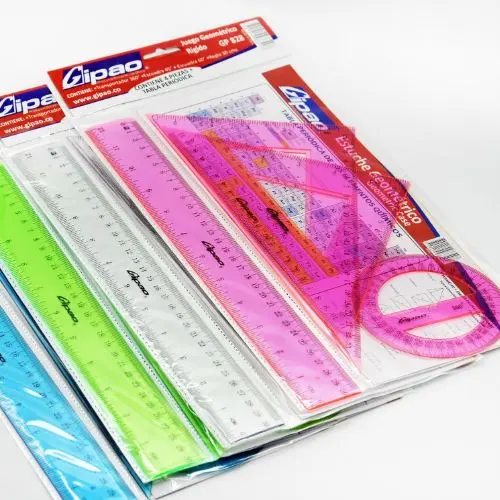 KIT GEOMÉTRICO FLEXIBLE CON TABLA PERIODICA (20 CM)