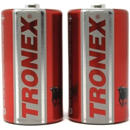 PILAS TRONEX CARBON TIPO D x PAR 