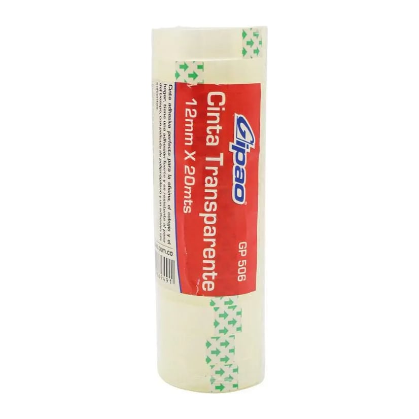 CINTA TRANSPARENTE GIPAO TUBO 12X20 GP-506