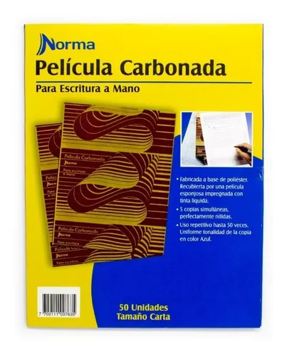 PELICULA CARBONADA NORMA TAMAÑO CARTA X UNIDAD