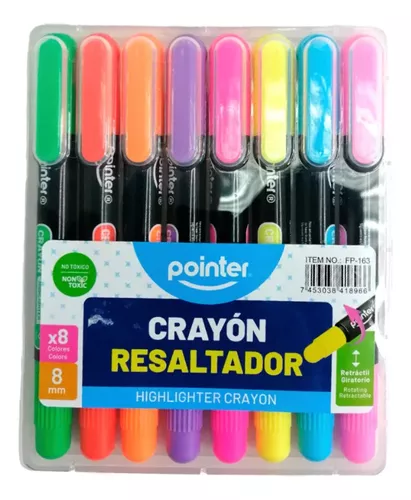 RESALTADOR GEL CRAYOLA POINTER X 8 REF: FP-163 X PAQUETE
