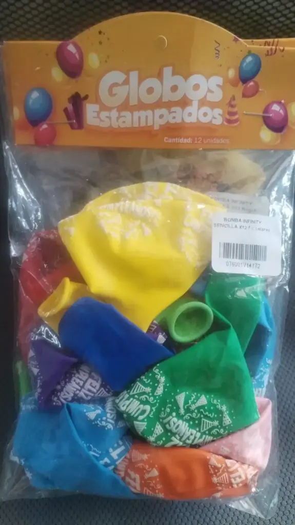 GLOBO MEGA HAPPY X PQTE 10 UND FELIZ CUMPLEAÑOS R12
