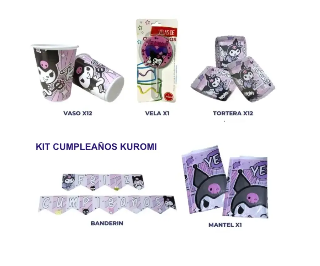KIT CUMPLEAÑOS KUROMI