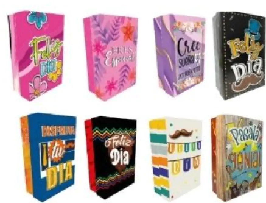 CAJA REGALO ESTAMPADA DISEÑOS VARIADOS