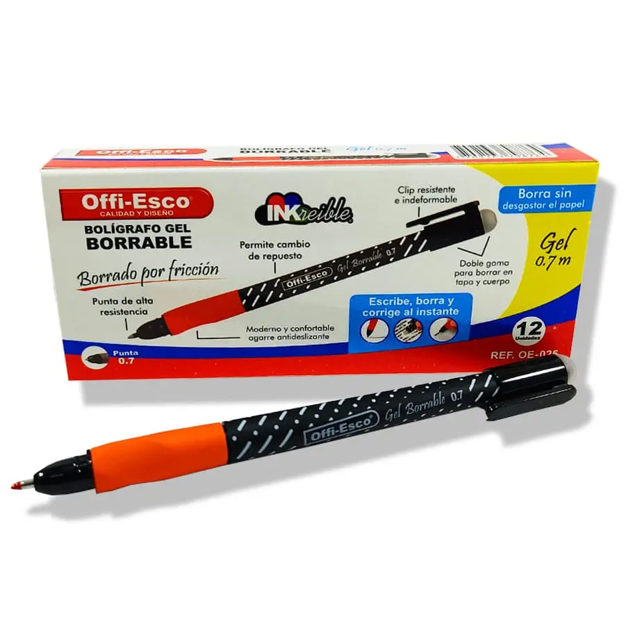 LAPICERO BORRABLE OFFI-ESCO OE-025 (NEGRO)