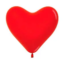 CORAZÓN 12' SIN ESTAMPADO GLOBO SEMPERTEX X UNIDAD
