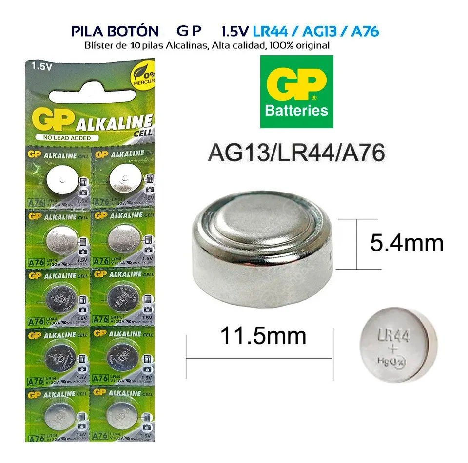 PILA PLANA GP 176A LR44