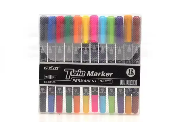 MARCADOR TWIN MARKER PERMANENTE D/0 X 12 REF: G 107CL