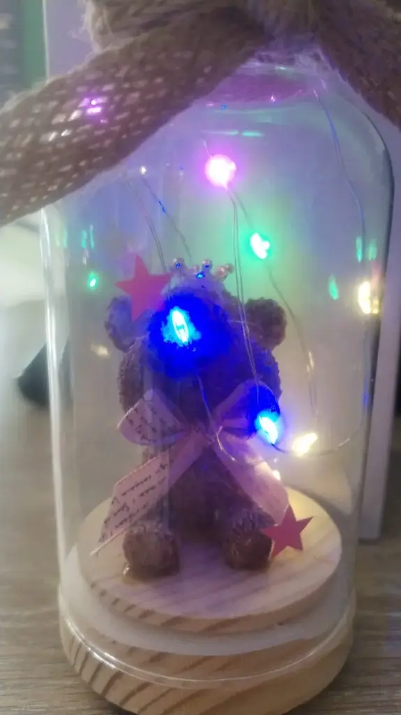 BOTELLA DE LUZ DECORATIVA / OSO