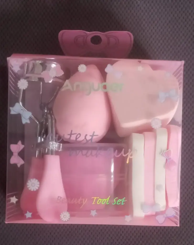 KIT BELLEZA POMO+ENCRESPADOR+ BROCHA KABUKI ANGUOER