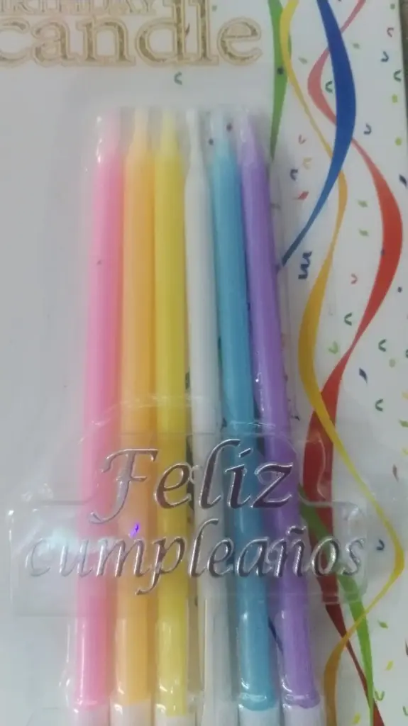 VELAS HAPPY BIRTHDAY X6 + PIN FELIZ CUMPLEANOS