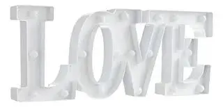 LOVE LAMPARA LETRAS