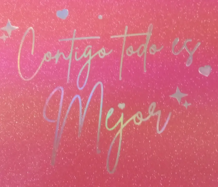 CAJA REGALO ESTAMPADA TODO ES MEJOR MIRELLADA SALMON