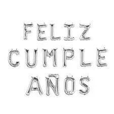 GLOBO INFLABLE FELIZ CUMPLEAÑOS LETRAS SEPARADAS X 15 