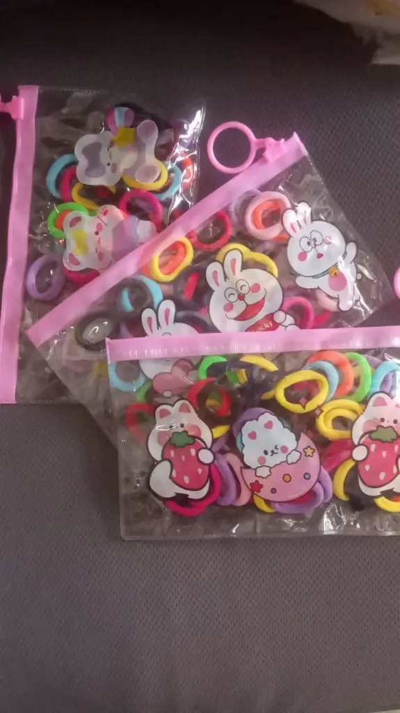 CAUCHO CABELLO COLORES EN CARTUCHERA 