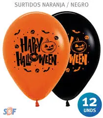 GLOBO HAPPY HALLOWEEN X PQTE 12 UND