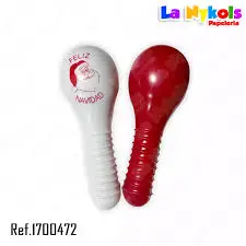 MARACA TORNILLO SENCILLA X2 NAVIDAD 