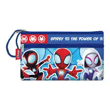 CARTUCHERA PRIMAVERA 2 y 3 BOLSILLOS PERSONAJES SURTIDO