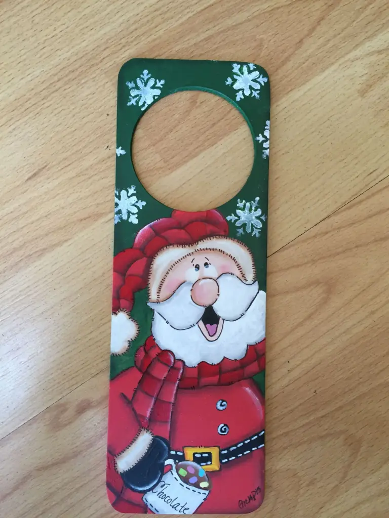 COLGA PUERTA NAVIDEÑO MADERA Y FOAMY