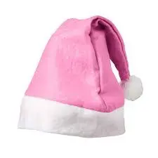 GORRO NAVIDAD ROSADO 