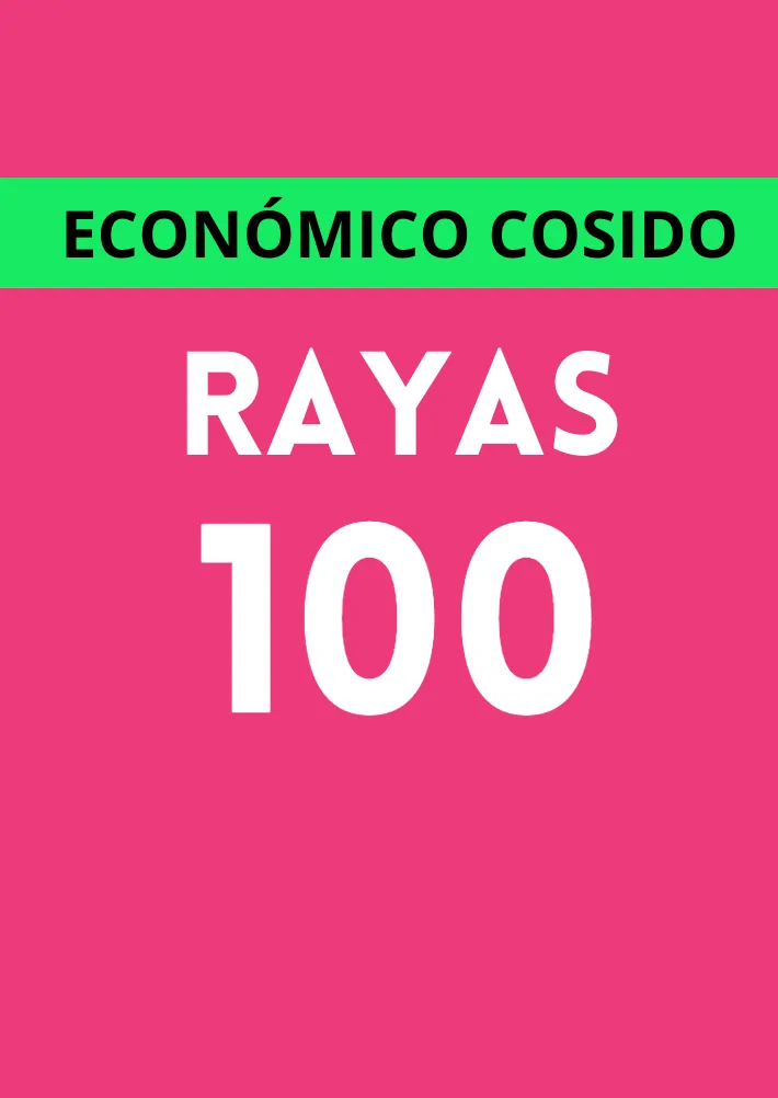 100 H RAYADO CUADERNO ECONÓMICO COSIDO  