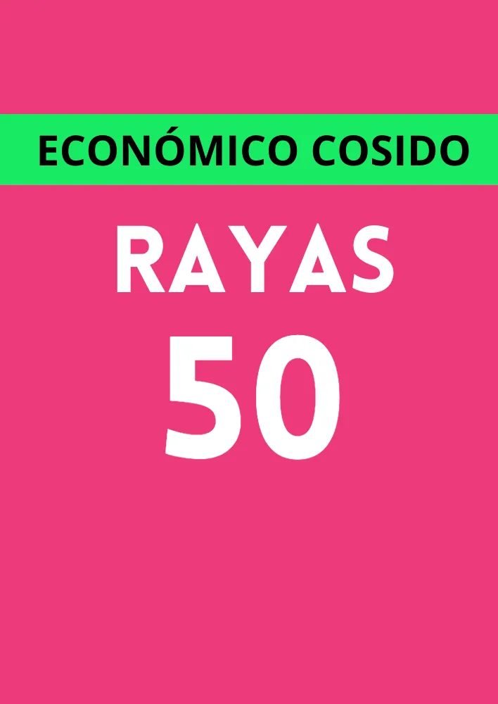 50 H RAYADO CUADERNO ECONÓMICO COSIDO 