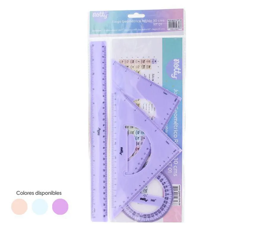 KIT GEOMÉTRICO NOTTY X30CM NT-01