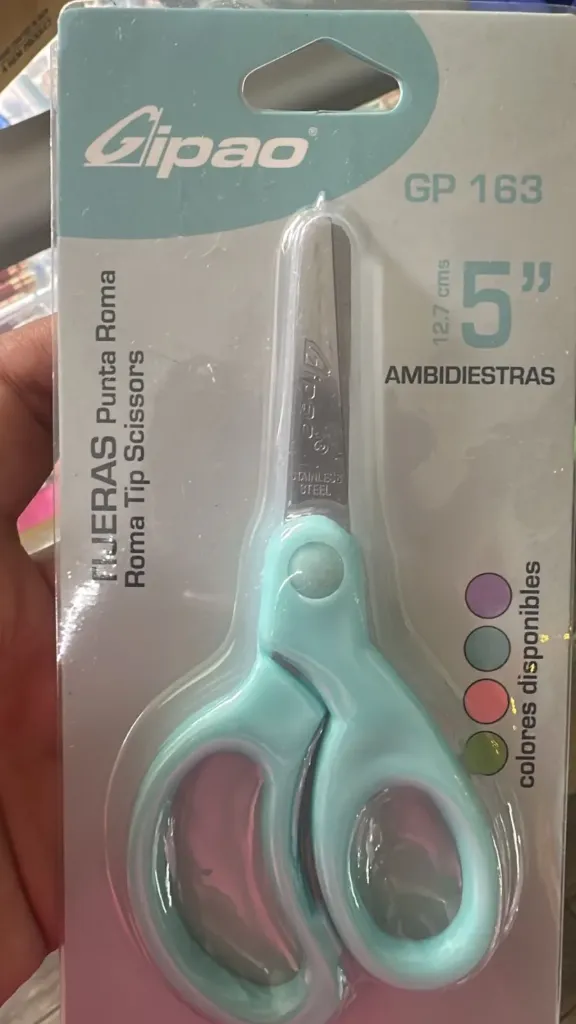 TIJERA PUNTA ROMA PASTEL GIPAO 5" GP-163