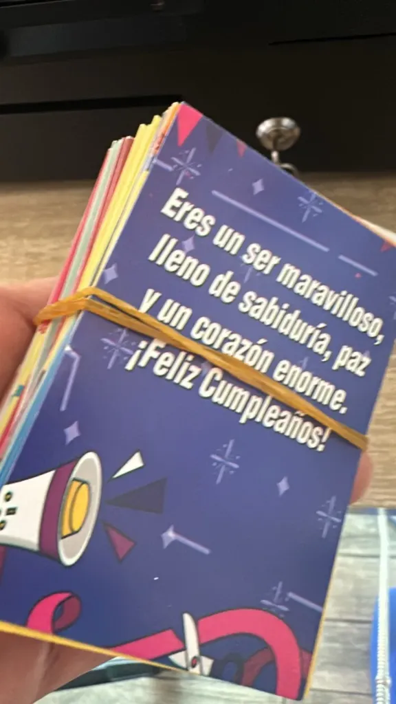 TARJETA "DE PARA" CARTON CON MENSAJE