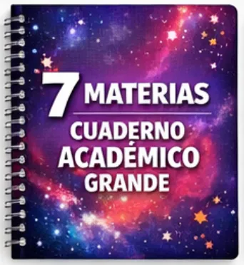 7 MATERIAS CUADERNO ACADÉMICO GRANDE (MUJER)