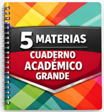 5 MATERIAS CUADERNO ACADÉMICO GRANDE