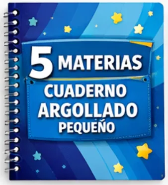 5 MATERIAS CUADERNO ARGOLLADO PEQUEÑO