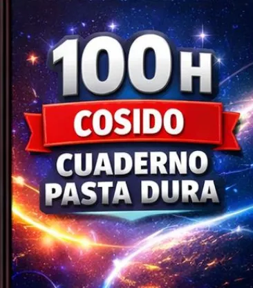 100 H PASTA DURA COSIDO CUADERNO (CUADRICULADO, MUJER)