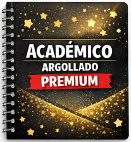 ARGOLLADO ACADÉMICO CUADERNO PREMIUM PASTA DURA (HOMBRE, CUADRICULADO)