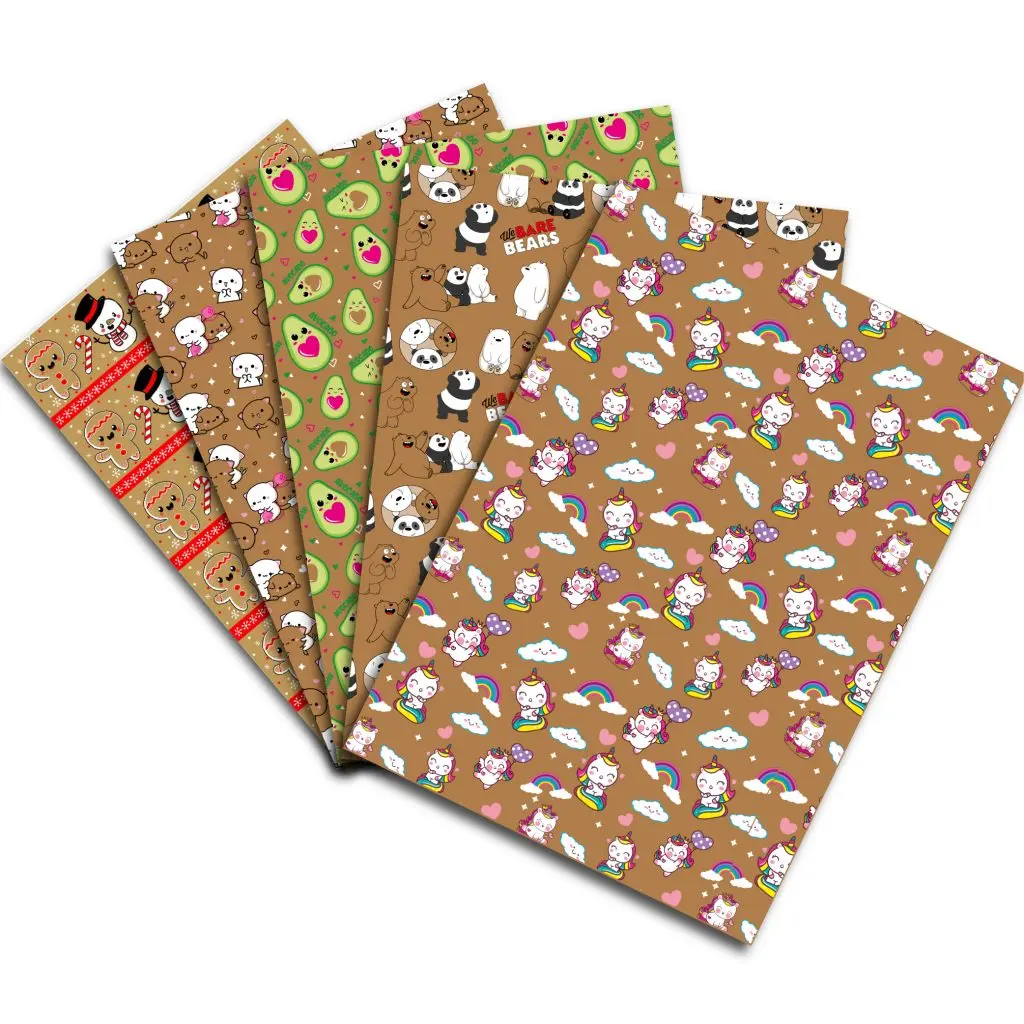 BOLSA REGALO PAPEL/ KRAFT CON ESTAMPADO