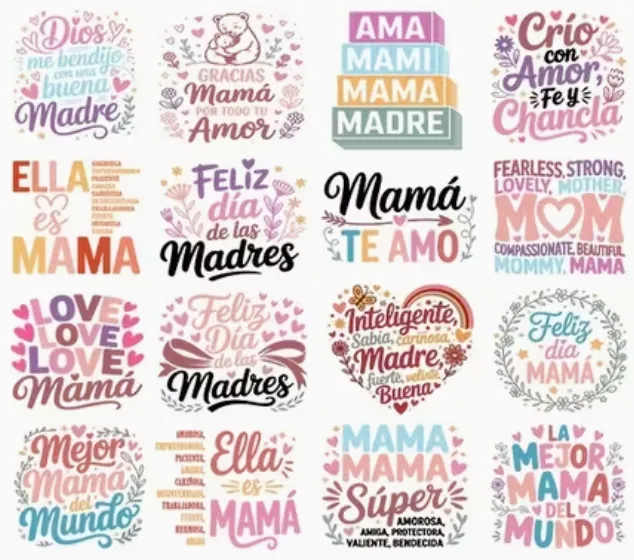 STICKER DIA DE LA MADRE PREMIUM X UNIDAD