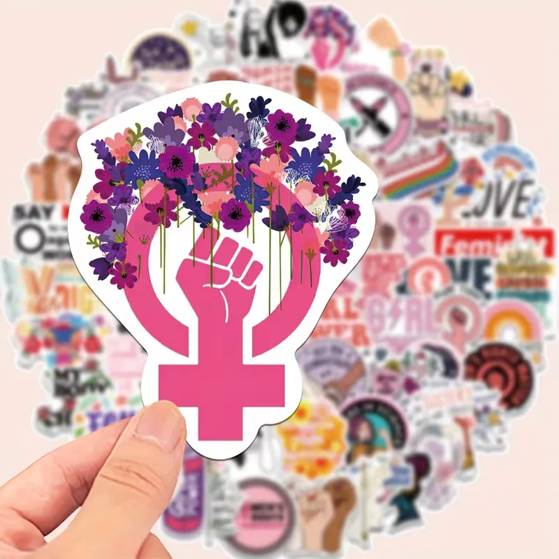 STICKER MUJER EMPODERAMIENTO X UNIDAD