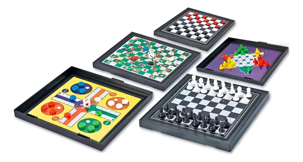 AJEDREZ MAGNETICO - JUEGO MESA 5 EN 1