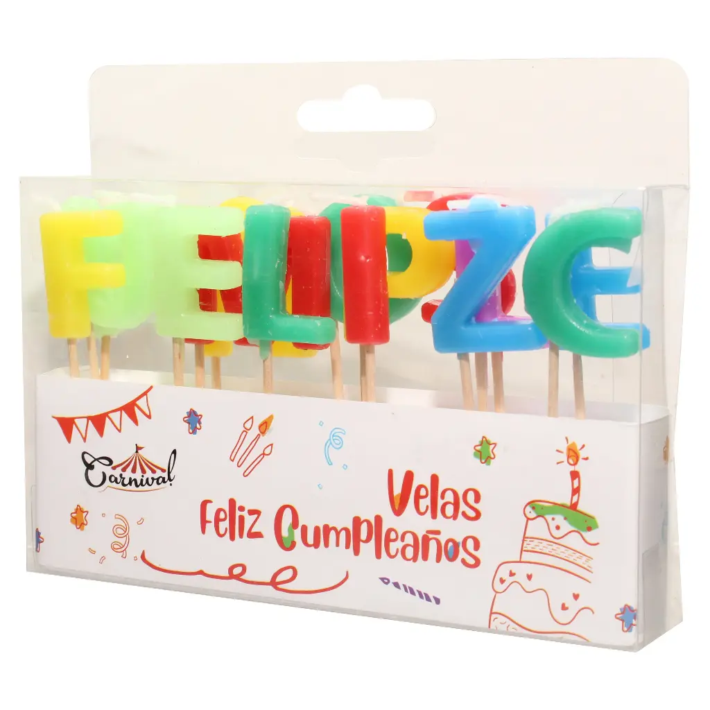 VELA FELIZ CUMPLEAÑOS CANDLES (CAJA)