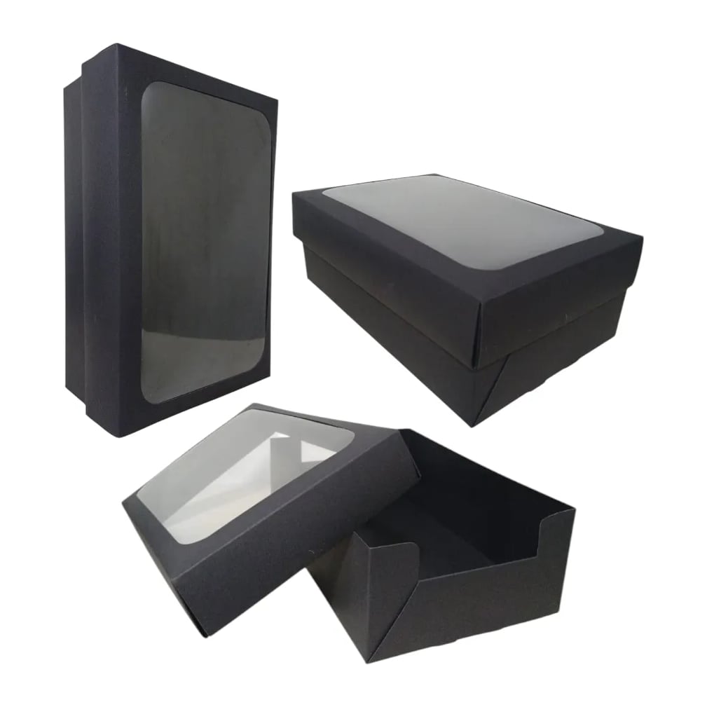 CAJA CON VENTANA NEGRA