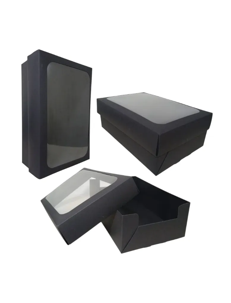 CAJA CON VENTANA NEGRA